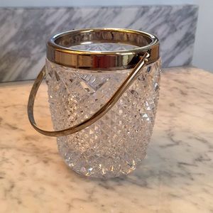 Small crystal and silver basket